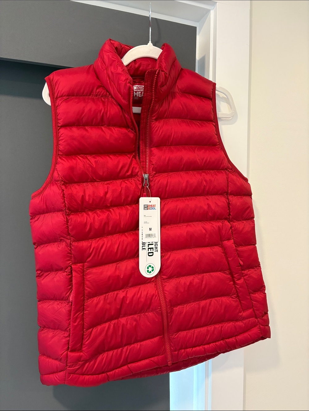 32 degrees Bright Red Quilted Puffer Vest for Women